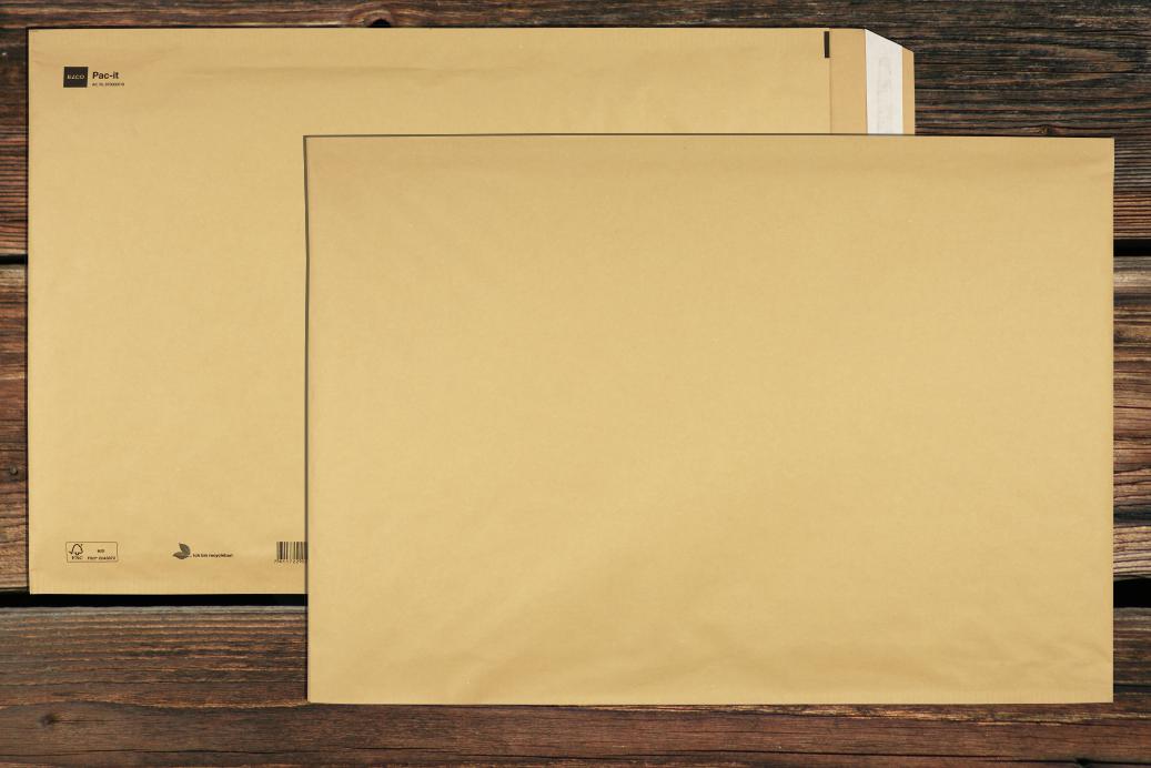 Papierpolstertaschen 320x450 mm Haftklebend Braun Zero Plastic